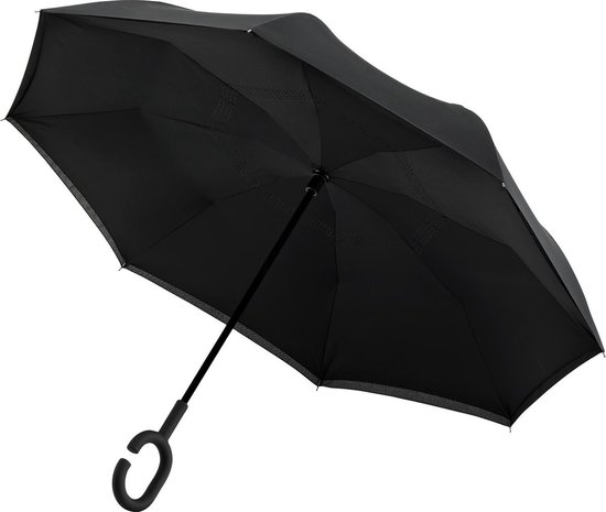 Merkloos Paraplu - Inside Out Paraplu - Windproof - Ø 107 cm - Zwart Merkloos Paraplu - Inside Out Paraplu - Windproof - Ø 107 cm - Zwart