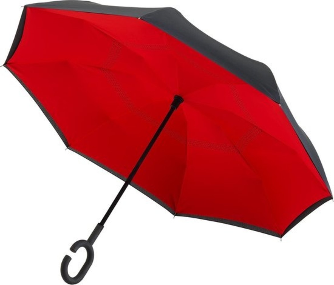 Merkloos Umbrella - Inside Out Umbrella - Windproof - Ø 107 cm - Red Merkloos Umbrella - Inside Out Umbrella - Windproof - Ø 107 cm - Red