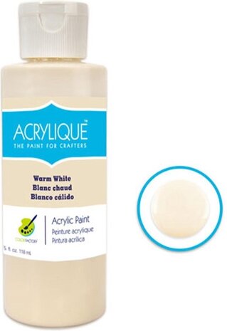 Merkloos Water-based acrylic paint Warm white " warm white " 118ml - Quick-drying water-based Permanent Merkloos Water-based acrylic paint Warm white " warm white " 118ml - Quick-drying water-based Permanent