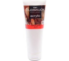 Van Bleiswijck Acrylic verf 250 ML - Watervaste verf - Acrylicverf wit - White nummer 81