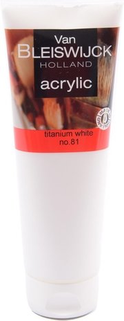 Van Bleiswijck Acrylic paint 250 ML - Waterproof paint - Acrylic paint white - White number 81