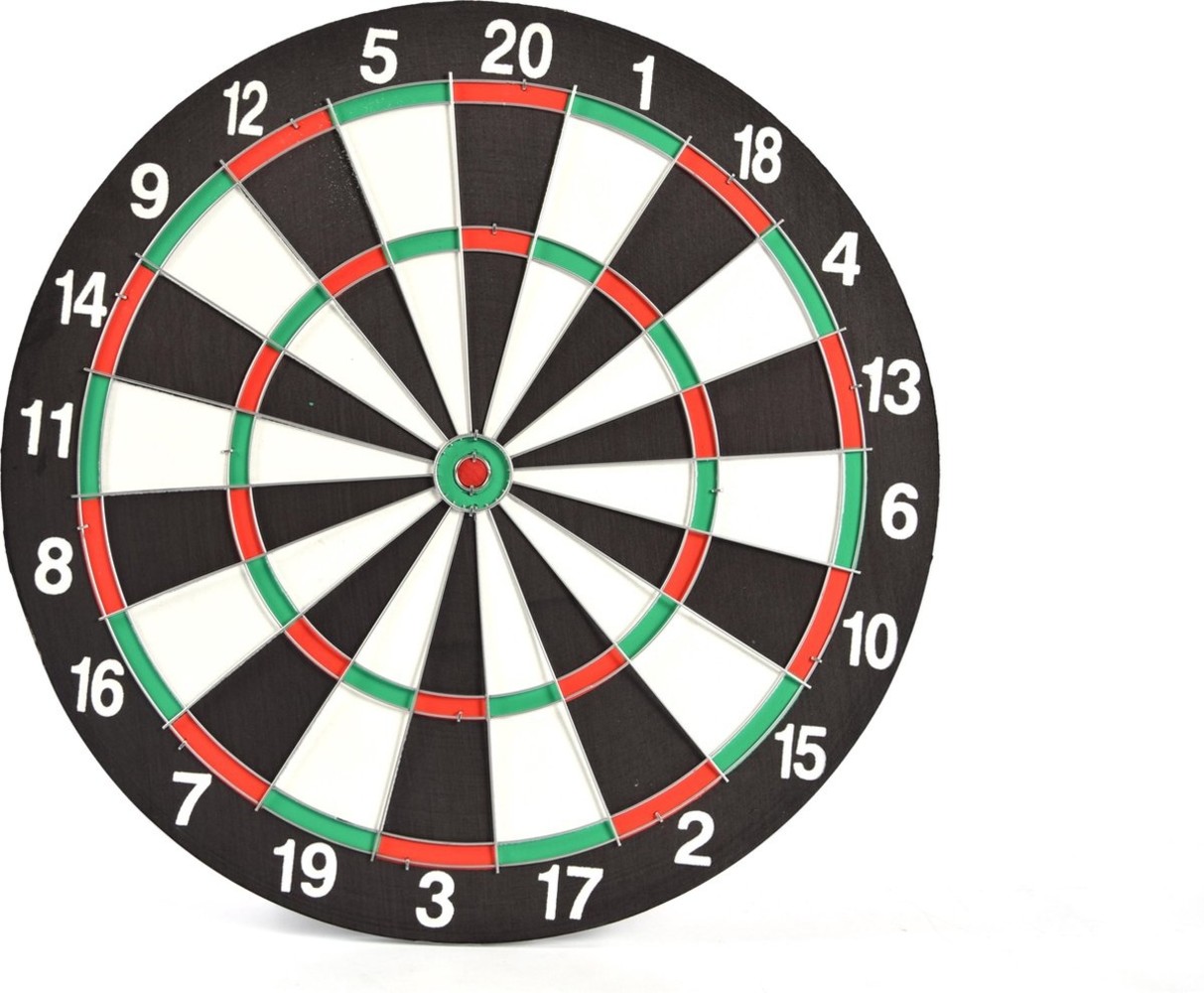 Merkloos Dartboard - 28 cm - two-sided - with 4 darts