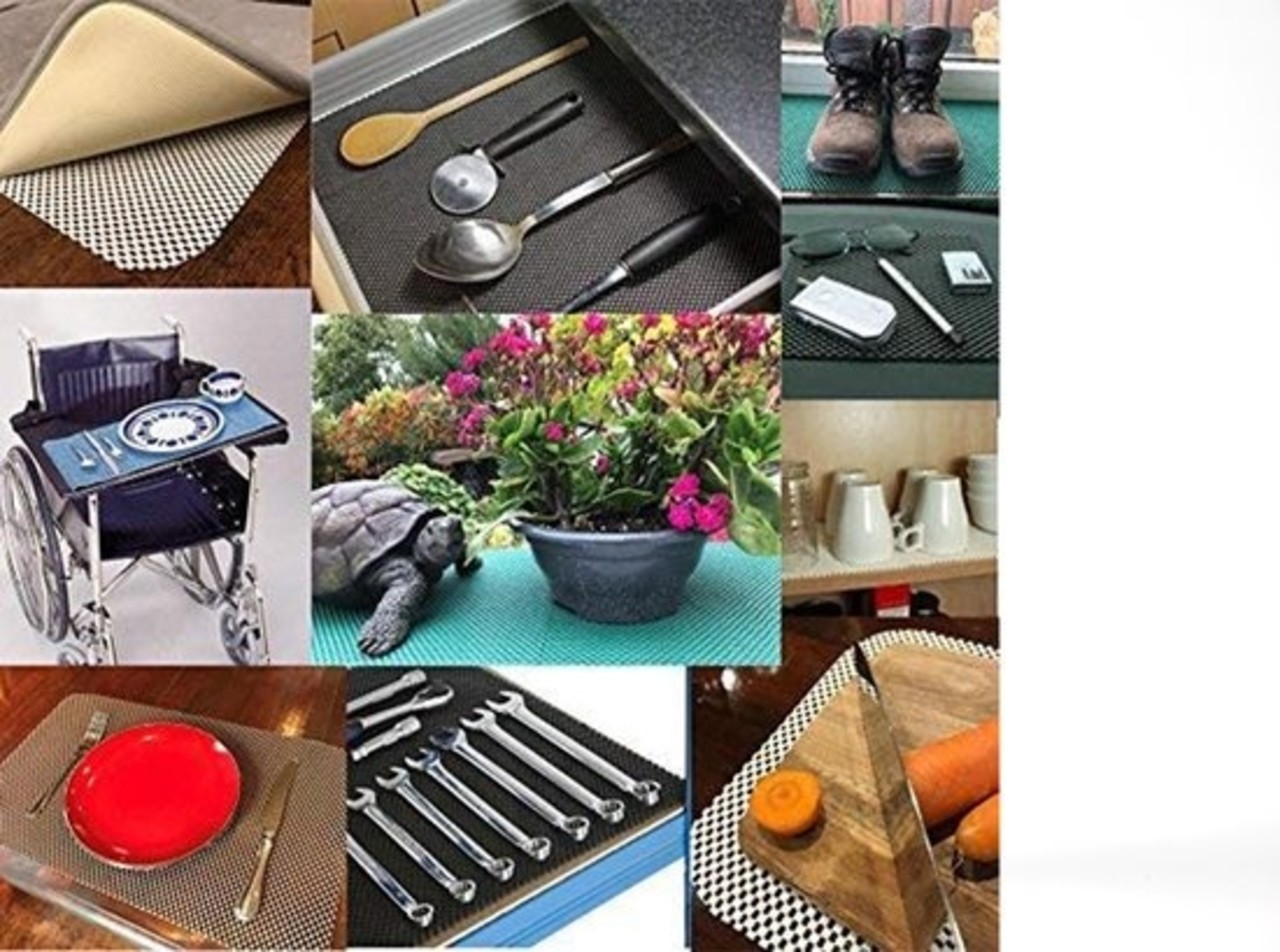 Merkloos 2x Non Slip Gripmat - White - 30x150cm | Non Stick Non-Slip Mat Mesh Pattern for Desks and Kitchen Drawers Merkloos 2x Non Slip Gripmat - White - 30x150cm | Non Stick Non-Slip Mat Mesh Pattern for Desks and Kitchen Drawers