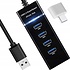 Discountershop® USB 3.0 Hub - 4 Poorten - Inclusief USB C Converter - USB Splitter - Zwart Discountershop® USB 3.0 Hub - 4 Poorten - Inclusief USB C Converter - USB Splitter - Zwart