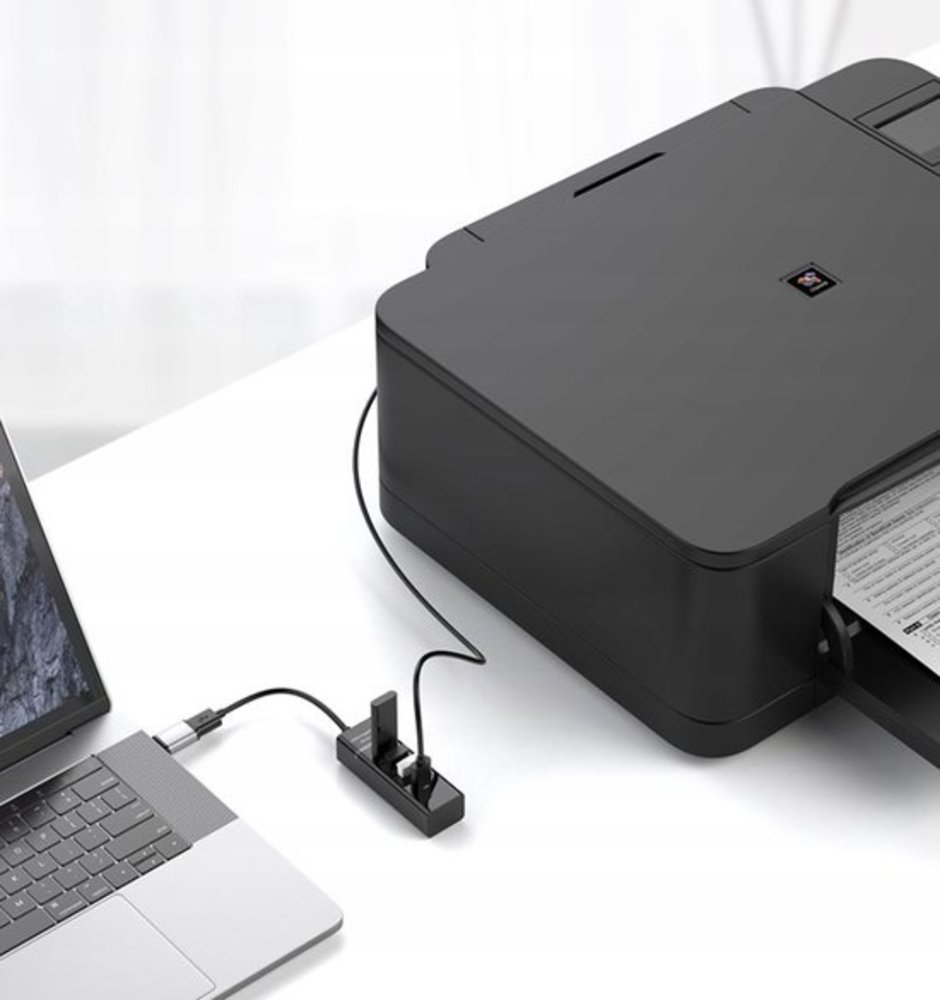 Discountershop Discountershop® USB 3.0 Hub - 4 Ports - Including USB C Converter - USB Splitter - Black Discountershop Discountershop® USB 3.0 Hub - 4 Ports - Including USB C Converter - USB Splitter - Black