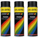 Motip Motip verf 3 stuks spuitverf Primer zwart sneldrogend 500 mL voor metaal , hout, aluminium en steen - 25 % EXTRA Motip Motip verf 3 stuks spuitverf Primer zwart sneldrogend 500 mL voor metaal , hout, aluminium en steen - 25 % EXTRA