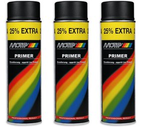 Motip Motip paint 3 pieces spray paint Prime black fast drying 500 mL for metal, wood, aluminum and stone - 25 % EXTRA Motip Motip paint 3 pieces spray paint Prime black fast drying 500 mL for metal, wood, aluminum and stone - 25 % EXTRA