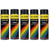 Motip Motip verf 5 stuks spuitverf Primer zwart sneldrogend 500 mL voor metaal , hout, aluminium en steen - 25 % EXTRA Motip Motip verf 5 stuks spuitverf Primer zwart sneldrogend 500 mL voor metaal , hout, aluminium en steen - 25 % EXTRA