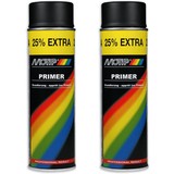 Motip Motip verf primer 2 stuks Grondverf - Spuitbus Primer zwart sneldrogend 500 ML voor metaal , hout, aluminium en steen - 25 % EXTRA Motip Motip verf primer 2 stuks Grondverf - Spuitbus Primer zwart sneldrogend 500 ML voor metaal , hout, aluminium en steen - 25 % EXTRA