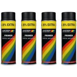 Motip Motip paint primer Primer 4 pieces Spray can Primer black quick drying 500 ML for metal, wood, aluminum and stone - 25 % EXTRA Motip Motip paint primer Primer 4 pieces Spray can Primer black quick drying 500 ML for metal, wood, aluminum and stone - 25 % EXTRA