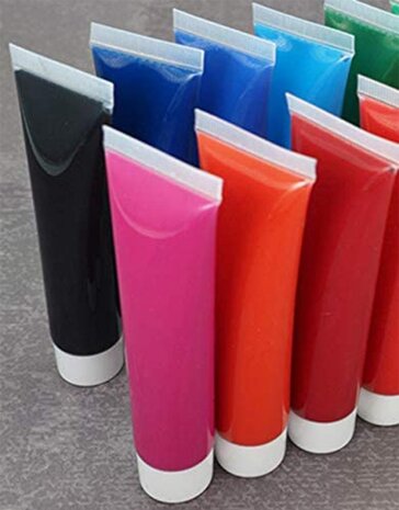 Merkloos Set van 18 tubes hoogwaardige acrylverf - schilderkleuren voor kunstenaars, gevorderden, beginners - hoge kleurglans Merkloos Set van 18 tubes hoogwaardige acrylverf - schilderkleuren voor kunstenaars, gevorderden, beginners - hoge kleurglans