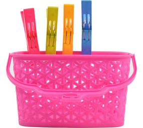 Merkloos Wasknijpermandje voor knijpers - Mandje voor je knijpers afmeting 22x13x12.5 Roze Merkloos Wasknijpermandje voor knijpers - Mandje voor je knijpers afmeting 22x13x12.5 Roze