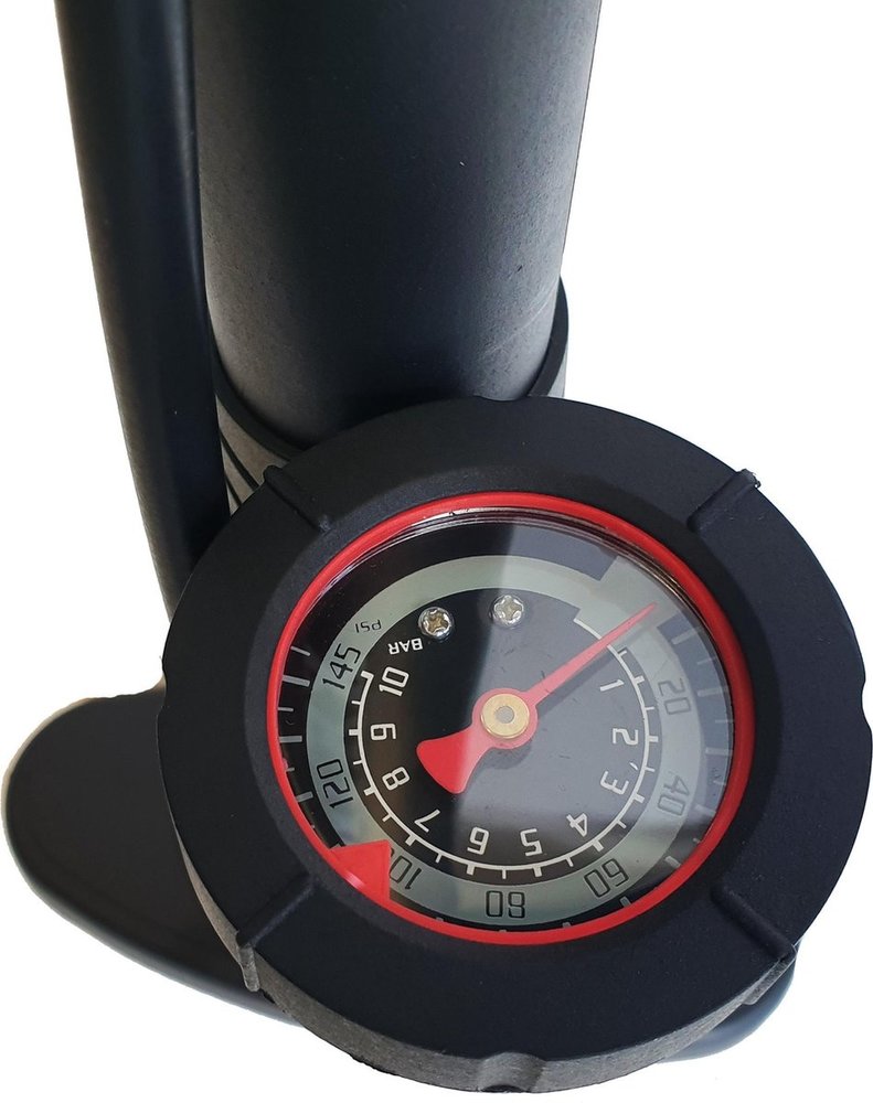 Discountershop Fietspomp met drukmeter 10 Bar - Pump Fietspomp - Staande fietspomp - vloerpomp Discountershop Fietspomp met drukmeter 10 Bar - Pump Fietspomp - Staande fietspomp - vloerpomp