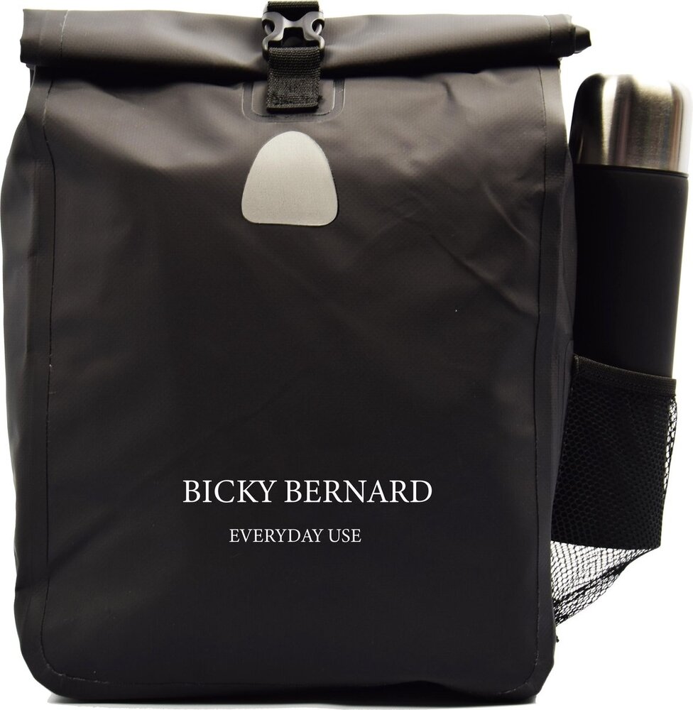 Bicky Bernard  Single Pannier | Backpack | Extremely strong 100% Waterproof | Bicycle bag, Shoulder bag in 1 | 21 Liter Single Pannier 21 Liter - Pannier Shoulder Bag - Shoulder Bag Pannier - Pannier Single 21 Liter - Pannier Single Black