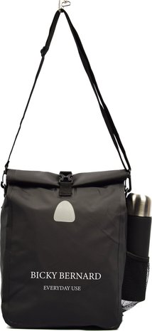 Bicky Bernard  Single Pannier | Backpack | Extremely strong 100% Waterproof | Bicycle bag, Shoulder bag in 1 | 21 Liter Single Pannier 21 Liter - Pannier Shoulder Bag - Shoulder Bag Pannier - Pannier Single 21 Liter - Pannier Single Black