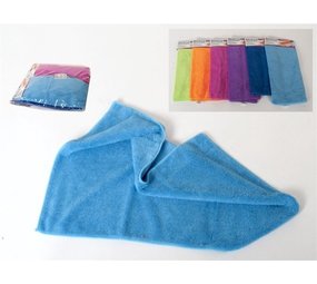 Merkloos 12x stuks microvezel huishoud/schoonmaakdoek gekleurd hoge kwaliteit - 40x60 cm - Vaatdoekjes - Wonderdoeken - Microvezeldoekjes