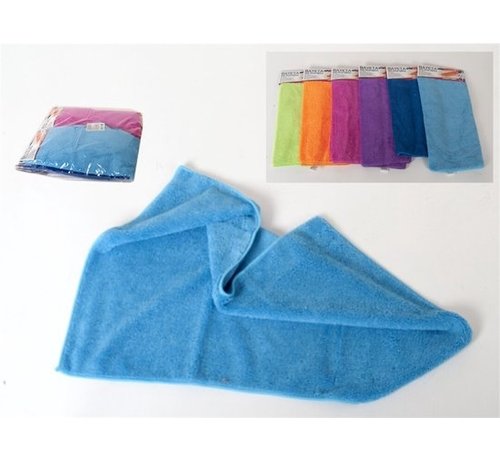 Merkloos 12x stuks microvezel huishoud/schoonmaakdoek gekleurd hoge kwaliteit - 40x60 cm - Vaatdoekjes - Wonderdoeken - Microvezeldoekjes