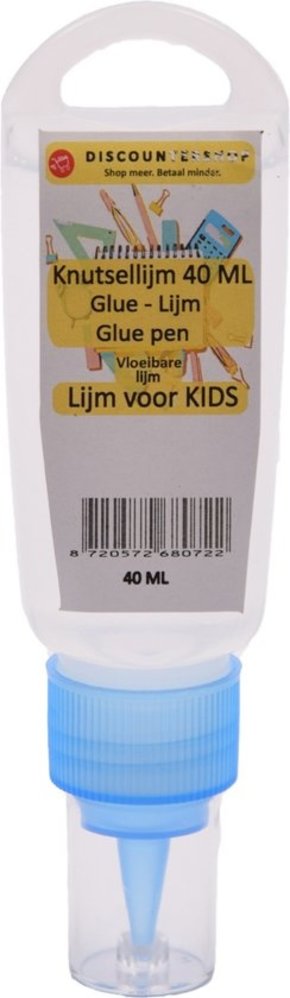 Discountershop 2 Stuks Knutsellijm 40ml Kinderlijm - Knutselen - Goedkope knutsellijm |Alleslijm