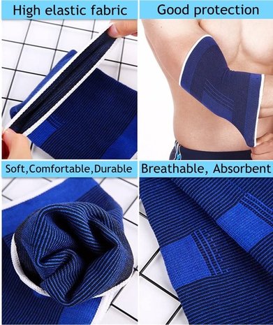 Discountershop Bandages Elbow pads size Small - 2 pieces - blue - Elbow brace elastic 2 pieces Discountershop Bandages Elbow pads size Small - 2 pieces - blue - Elbow brace elastic 2 pieces