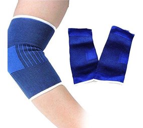 Discountershop Bandages Elleboogbeschermers maat Small - 2 stuks - blauw - Elleboog brace elastisch 2 stuks Discountershop Bandages Elleboogbeschermers maat Small - 2 stuks - blauw - Elleboog brace elastisch 2 stuks