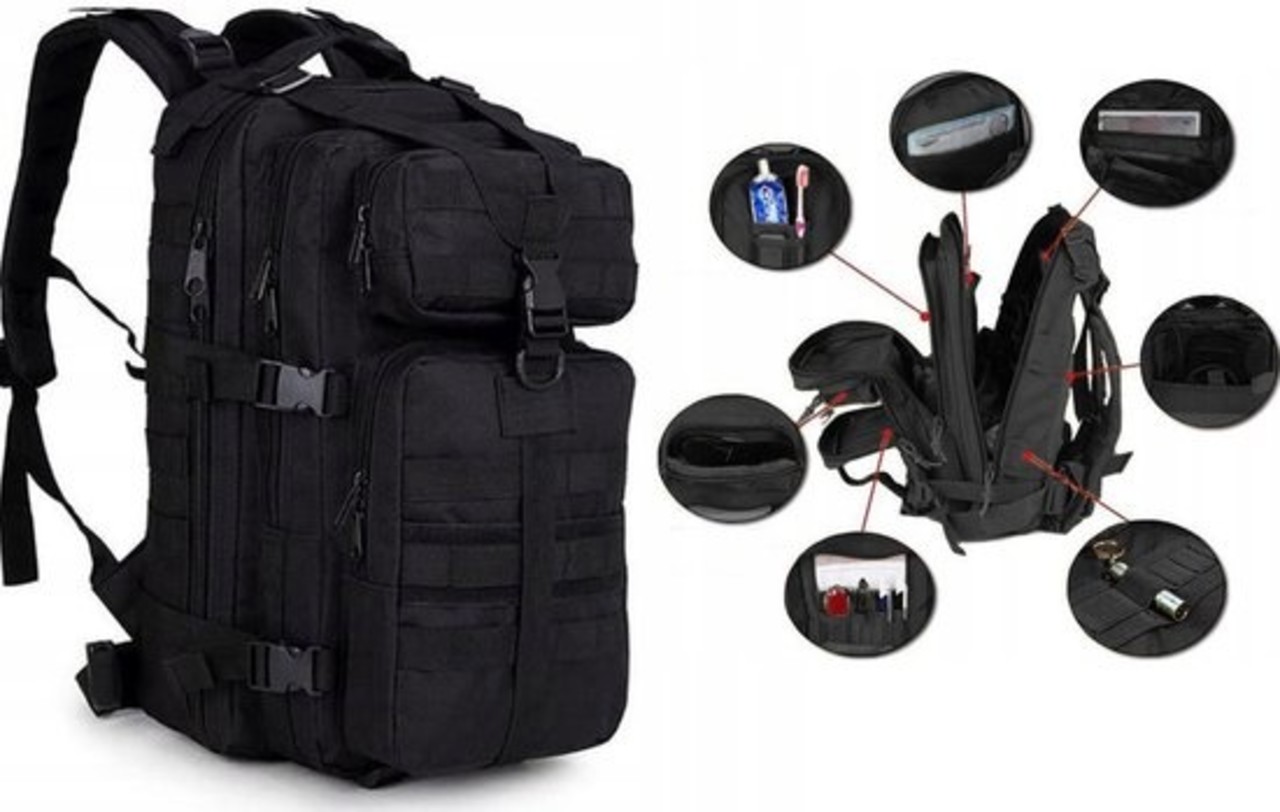 Discountershop Tactical Backpack 26l | Tactische rugzak | sport - school - werk | Zwart - Backpack US Assault Molle Large - Rugzak - Zwart - 26 L Discountershop Tactical Backpack 26l | Tactische rugzak | sport - school - werk | Zwart - Backpack US Assault Molle Large - Rugzak - Zwart - 26 L
