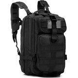 Discountershop Tactical Backpack 26l | Tactical backpack | sport - school - work | Black - Backpack US Assault Molle Large - Backpack - Black - 26 L