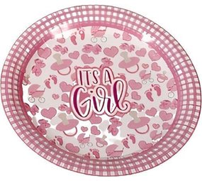 Gerimport Gerimport Party Plates Girls 18 Cm Paper Pink 8 Pieces