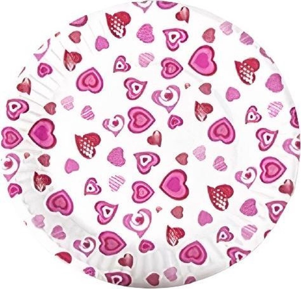 Gerimport Gerimport Party Plates Love 23 Cm Paper White/pink 10 Pieces
