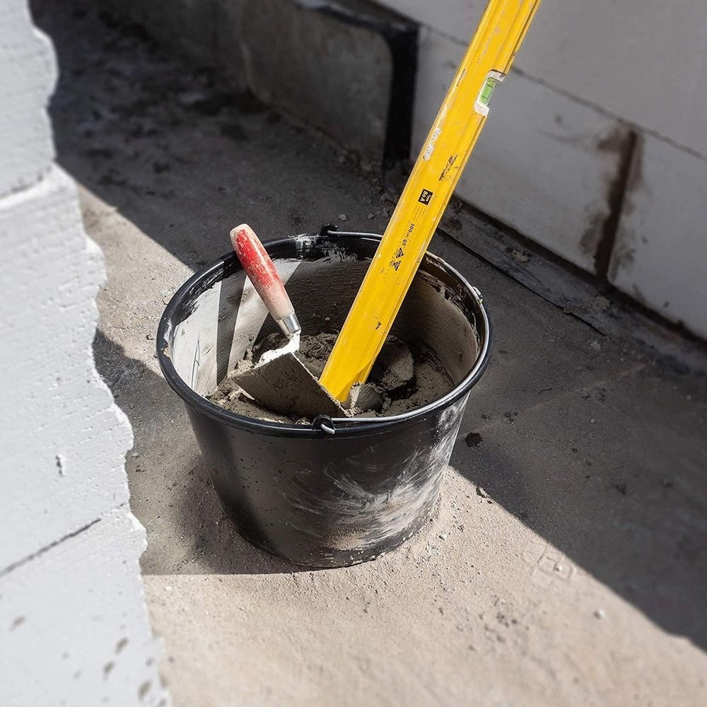 Merkloos 12 liter construction bucket, bucket with handle, harvest bucket, cleaning bucket, water bucket, cement bucket, mortar bucket Merkloos 12 liter construction bucket, bucket with handle, harvest bucket, cleaning bucket, water bucket, cement bucket, mortar bucket