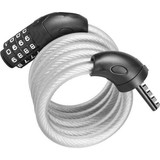 Merkloos bicycle lock, scooter or motorcycle cable lock 4-position combination lock 8 mm x 150 cm Merkloos bicycle lock, scooter or motorcycle cable lock 4-position combination lock 8 mm x 150 cm