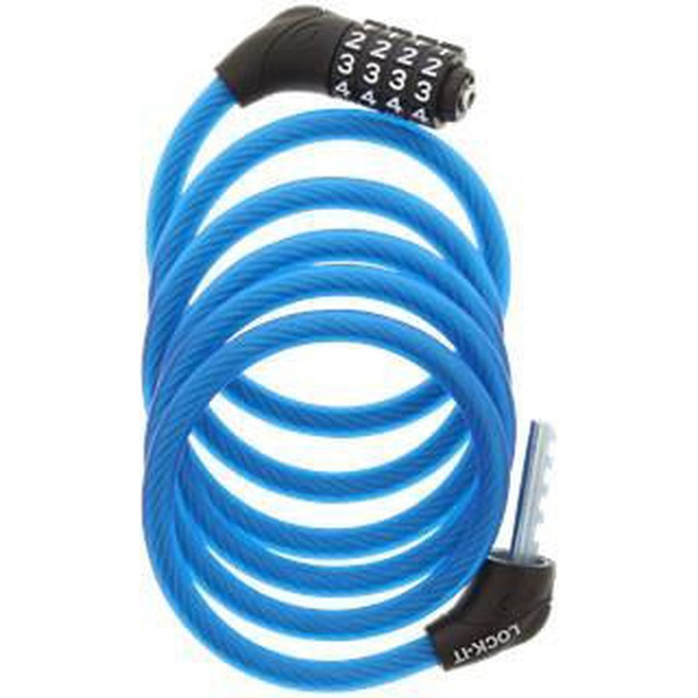 Merkloos Bicycle lock, scooter or motorcycle cable lock 4-position combination lock 8 mm x 150 cm Merkloos Bicycle lock, scooter or motorcycle cable lock 4-position combination lock 8 mm x 150 cm