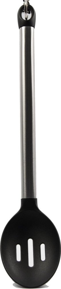Merkloos Kitchenware sieve spoon 35cm stainless steel with soft plastic
