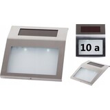 Discountershop RVS Huisnummer Verlichting Solar - LED Huisnummerbord Zonne Energie 1/2/3/4/5/6/7/8/9/0