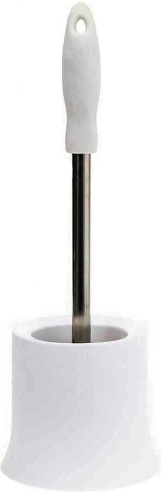 Discountershop Toilet brush with holder white - with silicone brush 39 cm Discountershop Toilet brush with holder white - with silicone brush 39 cm
