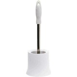 Discountershop Toilet brush with holder white - with silicone brush 39 cm Discountershop Toilet brush with holder white - with silicone brush 39 cm