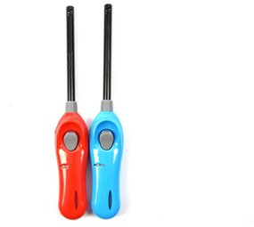 Discountershop Package of 2x BBQ lighters refillable| A Quality |Child protection/Child lock light blue/Red 26 cm Discountershop Package of 2x BBQ lighters refillable| A Quality |Child protection/Child lock light blue/Red 26 cm