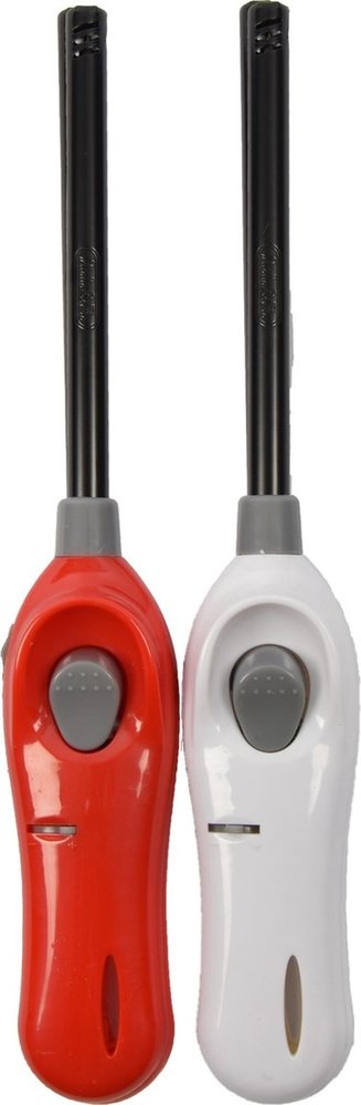 Discountershop Keukenaansteker Set 26 cm - 2 Navulbare Gasaanstekers Rood en Wit voor Gasfornuis, BBQ, Kaarsen, Horeca en Garage Discountershop Keukenaansteker Set 26 cm - 2 Navulbare Gasaanstekers Rood en Wit voor Gasfornuis, BBQ, Kaarsen, Horeca en Garage