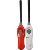 Discountershop Package of 2x BBQ lighters refillable| A Quality |Child protection/Child lock Red/White 26 cm Discountershop Package of 2x BBQ lighters refillable| A Quality |Child protection/Child lock Red/White 26 cm