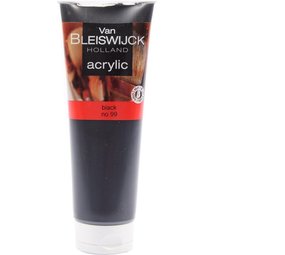Van Bleiswijck Acrylic paint 250 ML - Waterproof paint - Acrylic paint black - Black number 99 Van Bleiswijck Acrylic paint 250 ML - Waterproof paint - Acrylic paint black - Black number 99