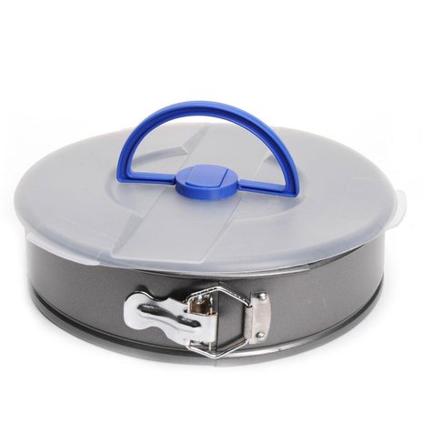 Merkloos Springform tin with lid 26cm dia - round baking tin - easy to use - handy for storing your pie or cake - plastic lid