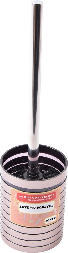 Discountershop RVS toiletborstel met houder gestreept motief - Toiletborstelhouders/wc-borstelhouders voor toilet - Schoonmaakproducten Discountershop RVS toiletborstel met houder gestreept motief - Toiletborstelhouders/wc-borstelhouders voor toilet - Schoonmaakproducten