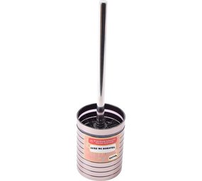 Discountershop RVS toiletborstel met houder gestreept motief - Toiletborstelhouders/wc-borstelhouders voor toilet - Schoonmaakproducten Discountershop RVS toiletborstel met houder gestreept motief - Toiletborstelhouders/wc-borstelhouders voor toilet - Schoonmaakproducten