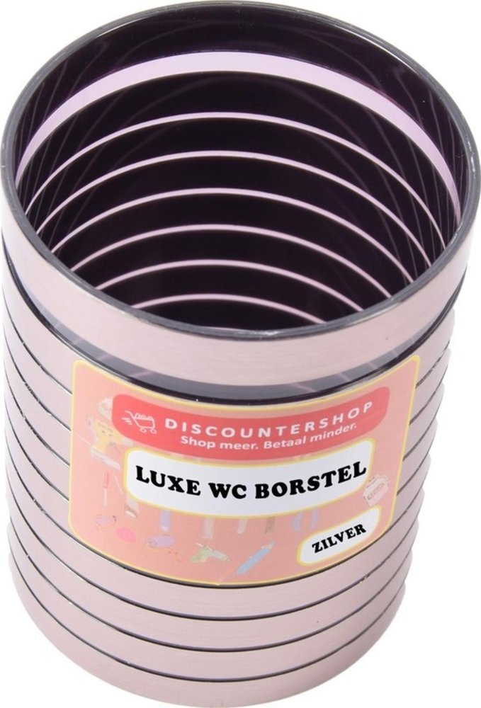 Discountershop RVS toiletborstel met houder gestreept motief - Toiletborstelhouders/wc-borstelhouders voor toilet - Schoonmaakproducten Discountershop RVS toiletborstel met houder gestreept motief - Toiletborstelhouders/wc-borstelhouders voor toilet - Schoonmaakproducten