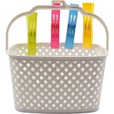 Discountershop Discountershop® Wasknijpermandje Wit 22 x 12,9 x 15 cm