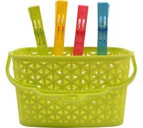Discountershop Clothespin basket for clothespins - Basket for your clothespins size 22x13x12.5 Green Discountershop Clothespin basket for clothespins - Basket for your clothespins size 22x13x12.5 Green