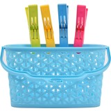 Discountershop Wasknijpermandje voor knijpers - Mandje voor je knijpers afmeting 22x13x12.5 Blauw