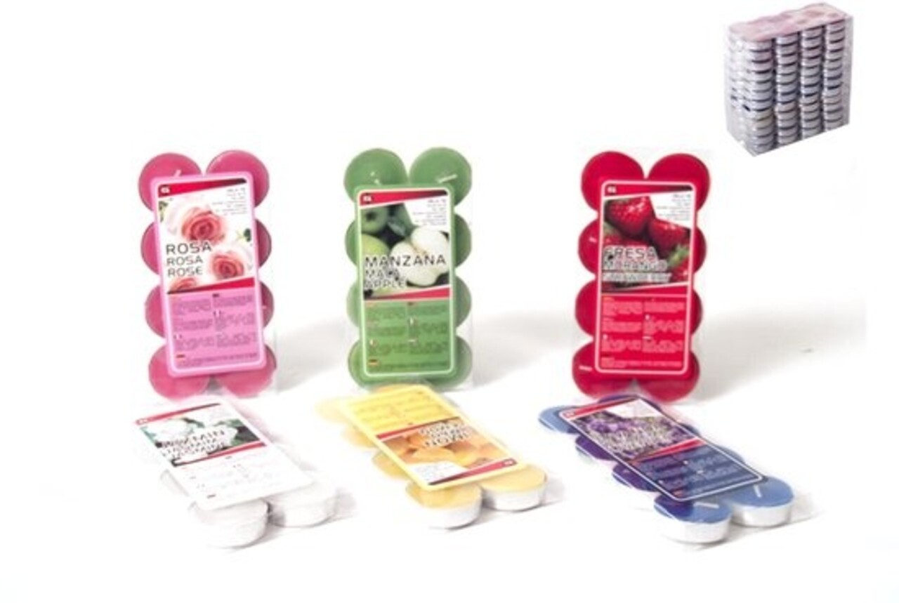 Delaram Scented Tealights - Tealights with 4 Burning Hours - Tealights - Scented Tealights -tealights - 16 pieces Tealights with Fragrance -  Rose  scented tealights