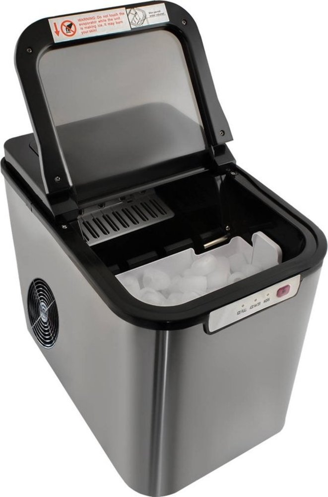 Discountershop Discountershop® IJsblokjesmachine - 2 Liter - 6-8 Min. - 12kg/24u - IJsblokmaker met IJsschep - Zilver Discountershop Discountershop® IJsblokjesmachine - 2 Liter - 6-8 Min. - 12kg/24u - IJsblokmaker met IJsschep - Zilver