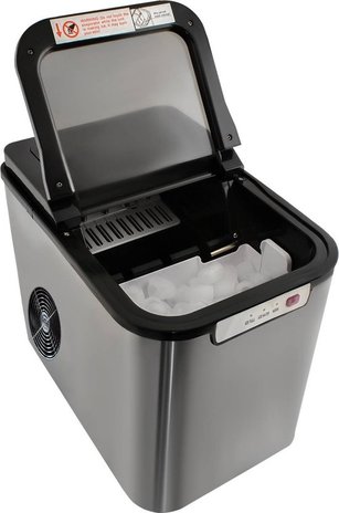 Discountershop Discountershop® Ice cube machine - 2 Liter - 6-8 Min. - 12kg/24h - Ice cube maker with ice scoop - Silver Discountershop Discountershop® Ice cube machine - 2 Liter - 6-8 Min. - 12kg/24h - Ice cube maker with ice scoop - Silver