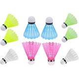 Merkloos Badminton shuttles Veren 10  stuks gekleurd - Badminton accessoires Merkloos Badminton shuttles Veren 10  stuks gekleurd - Badminton accessoires